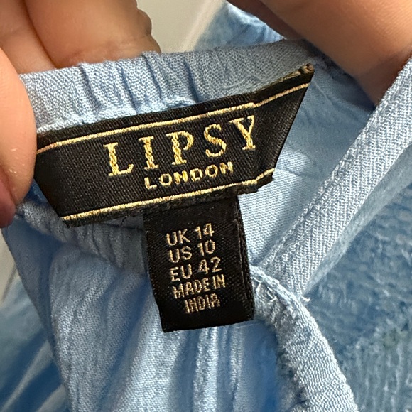 Lipsy Light Blue Halter Dress NWOT - Picture 8 of 9